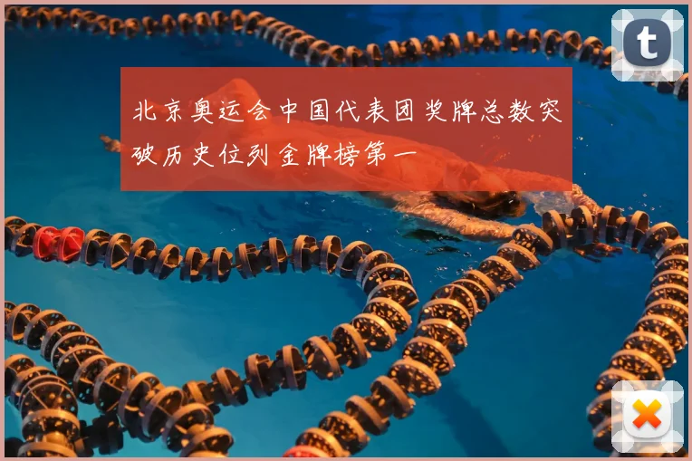 北京奥运会中国代表团奖牌总数突破历史位列金牌榜第一