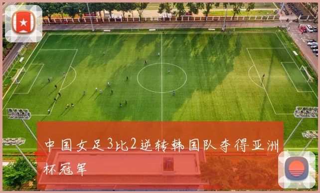 中国女足3比2逆转韩国队夺得亚洲杯冠军